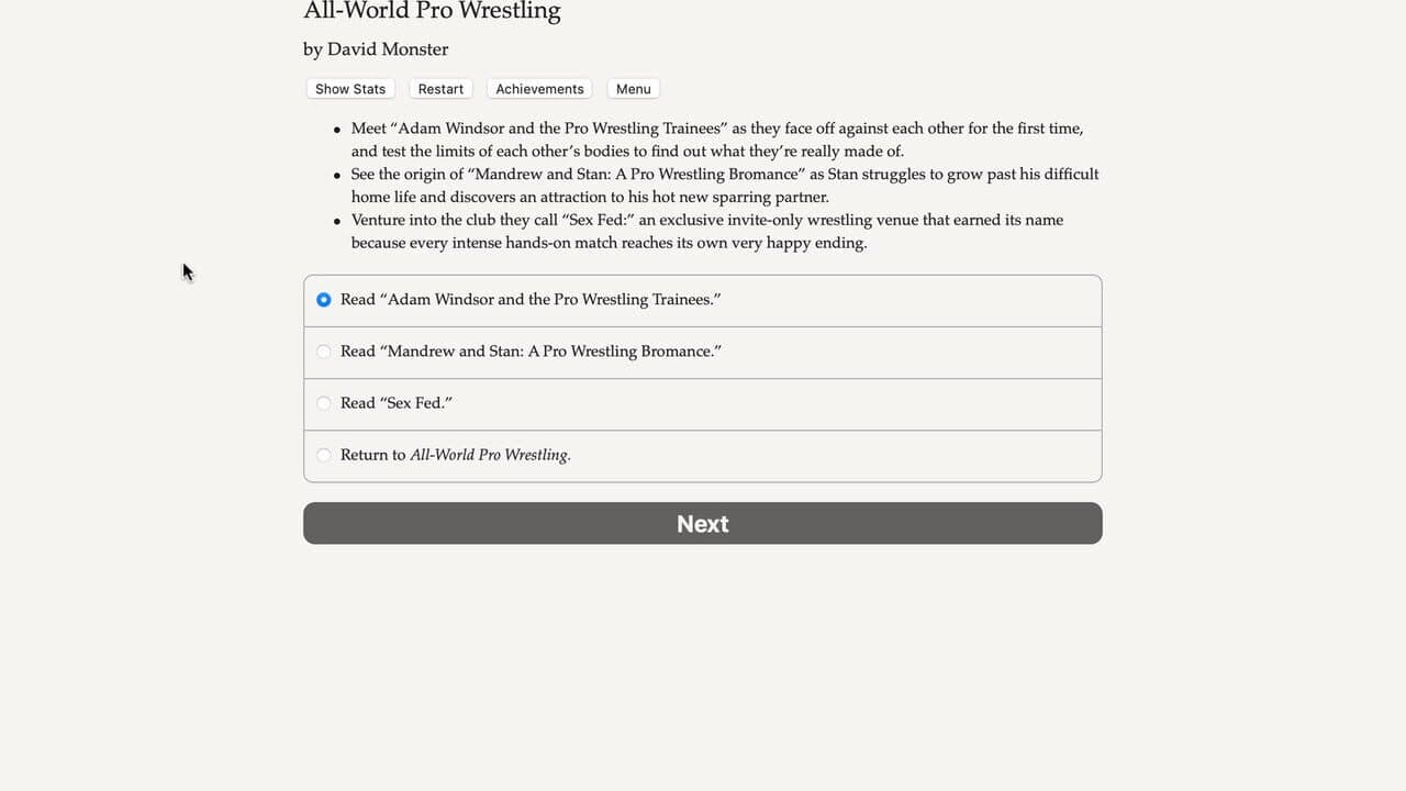 All World Pro Wrestling: Bonus Stories screenshot 1