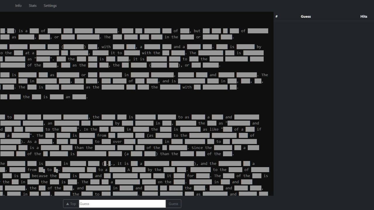 Redactle screenshot 1