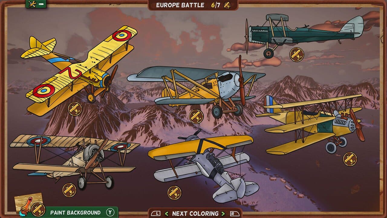 Red Wings: Coloring Planes - American Aces screenshot 1