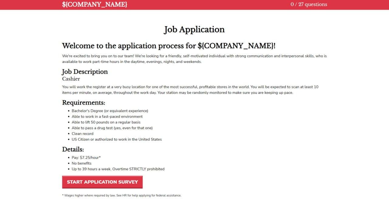 Job Application Simulator screenshot 1