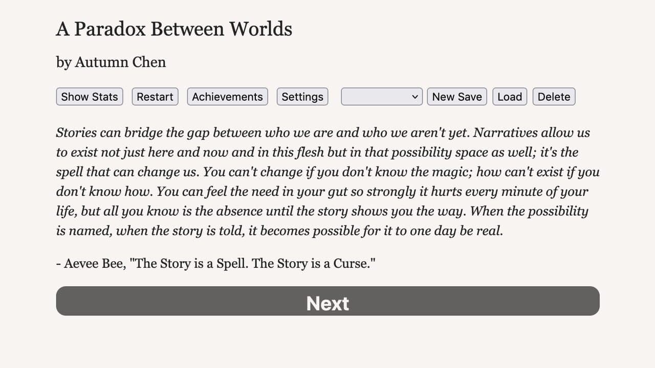 A Paradox Between Worlds screenshot 1