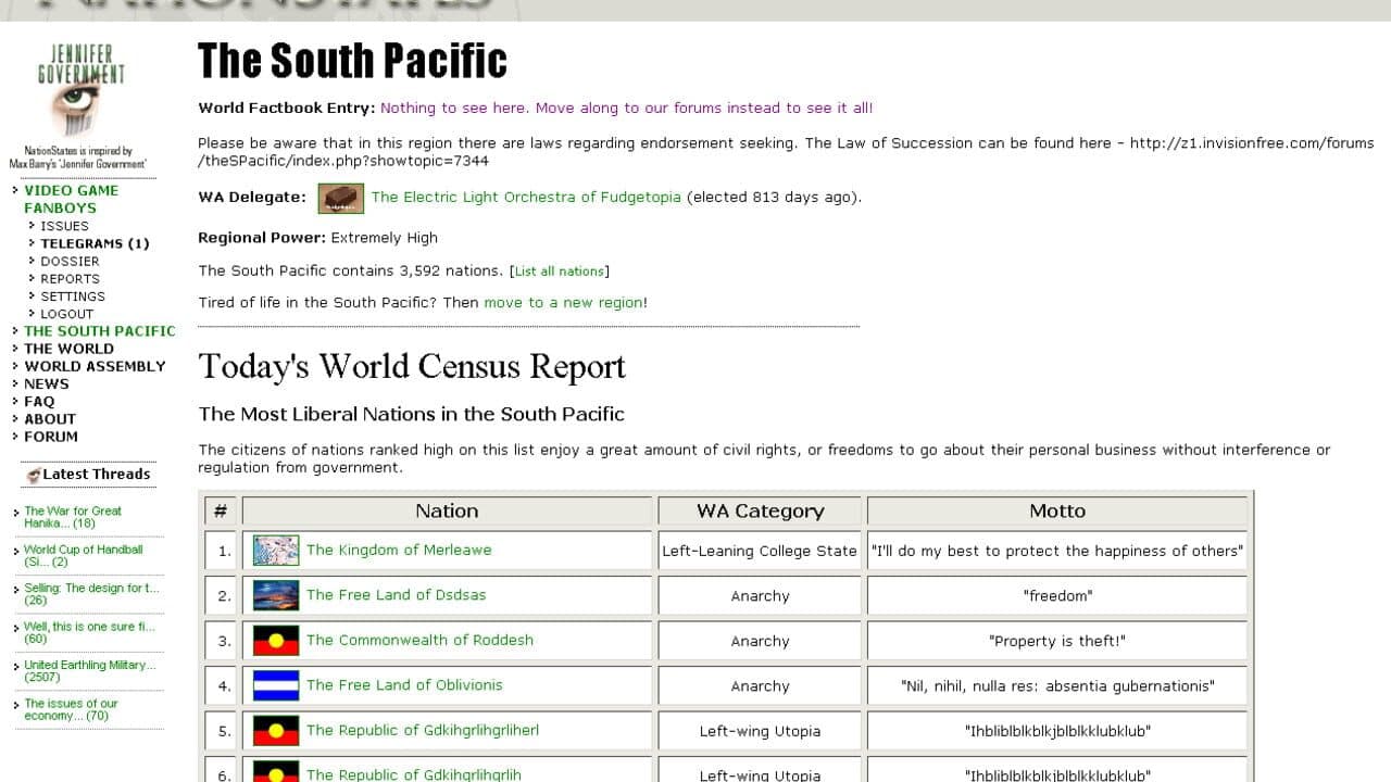 NationStates screenshot 1