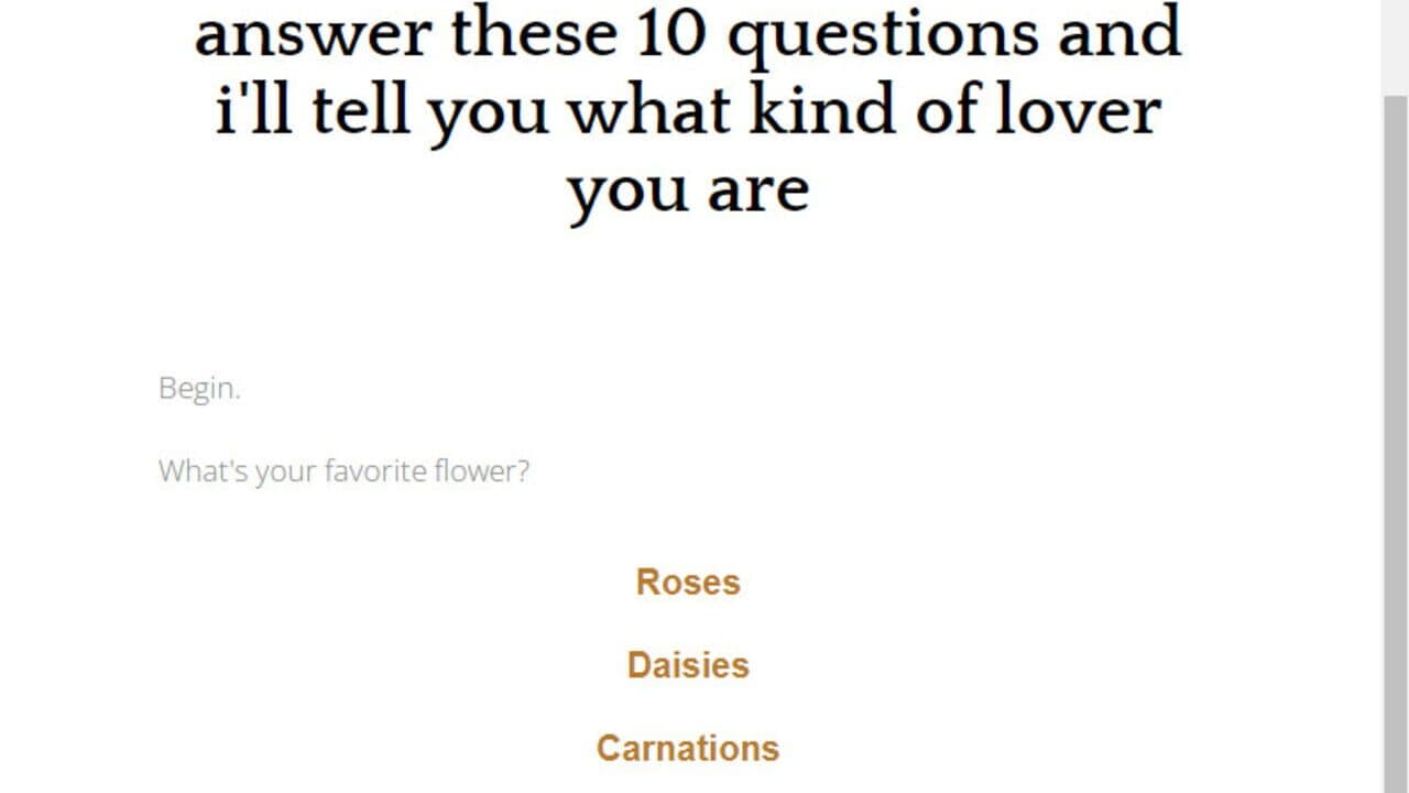 Answer These 10 Questions And I'll Tell You What Kind of Lover You Are thumbnail 2