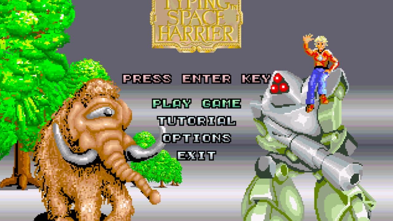 Typing Space Harrier screenshot 1