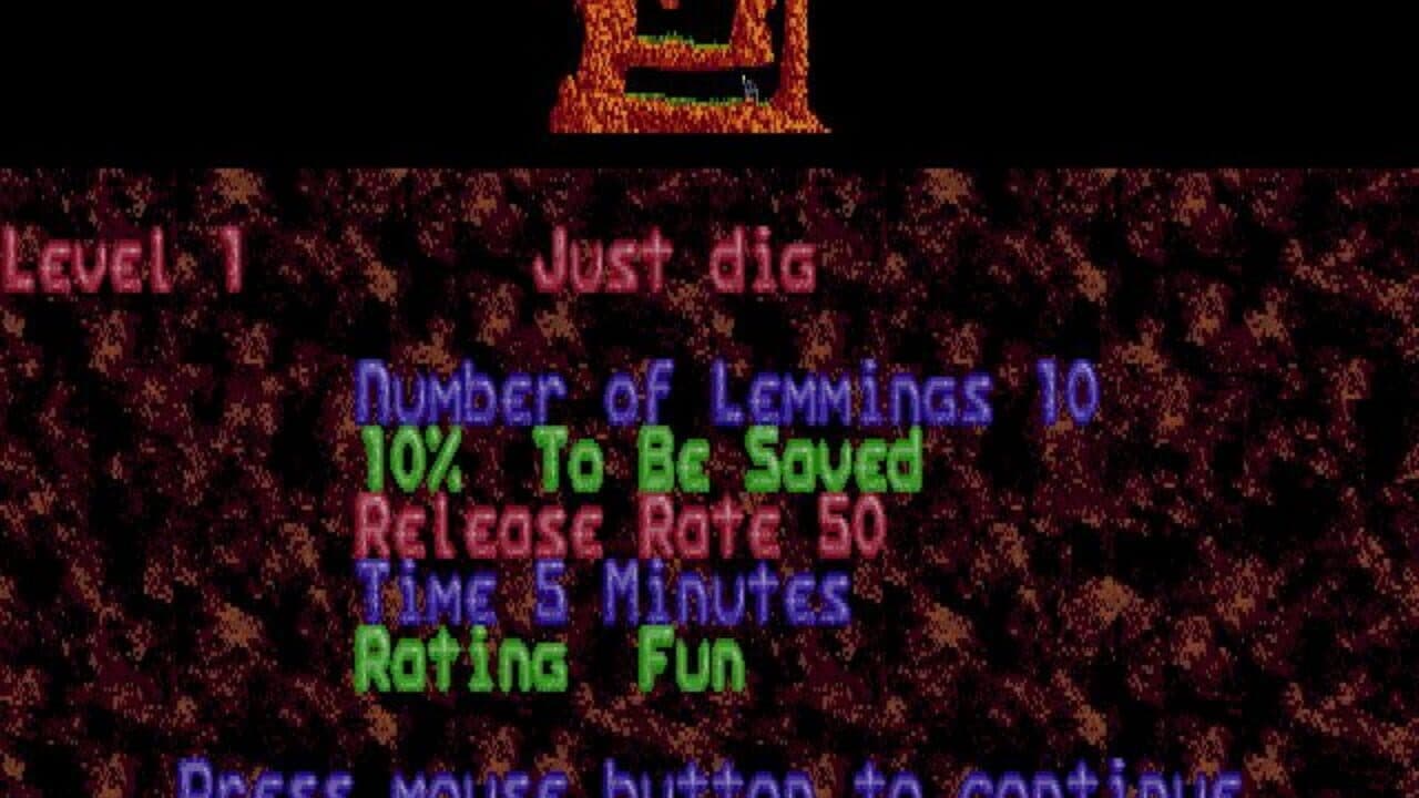 Lemmings screenshot 1