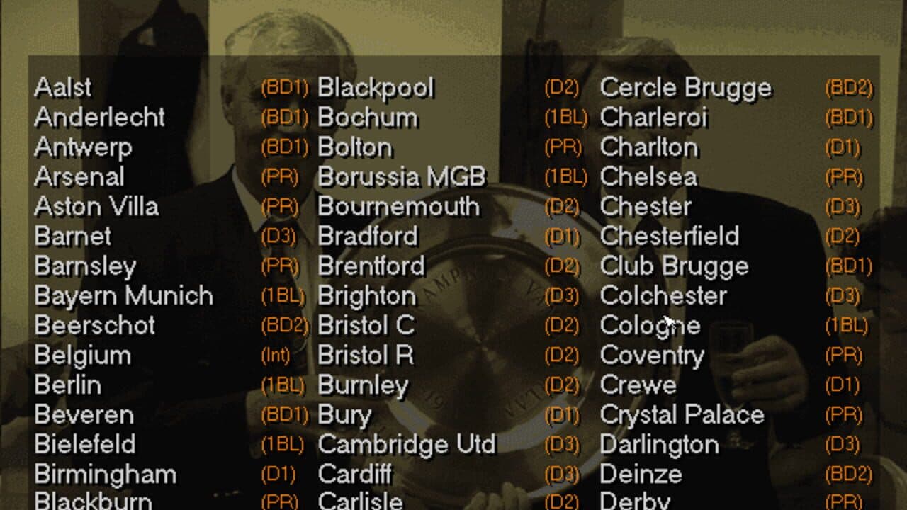 Championship Manager: Season 97/98 screenshot 1