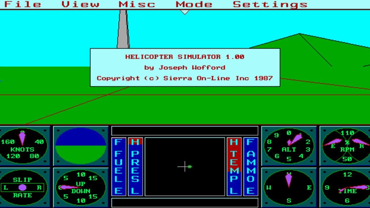 Sierra's 3-D Helicopter Simulator screenshot 1