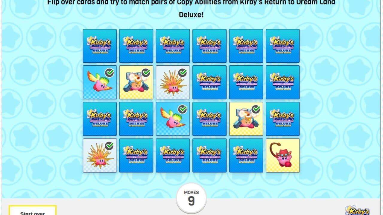 Kirby's Return to Dream Land Deluxe Memory Match-Up screenshot 1