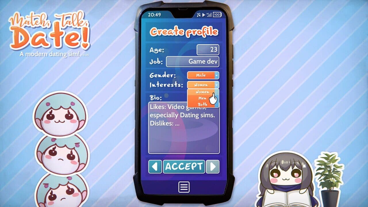 Match, Talk, Date!: A Modern Dating Sim! thumbnail 6