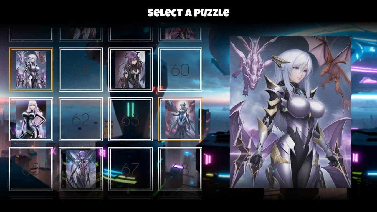 Anime Poly Puzzle: Sci-Fi Maidens screenshot 1