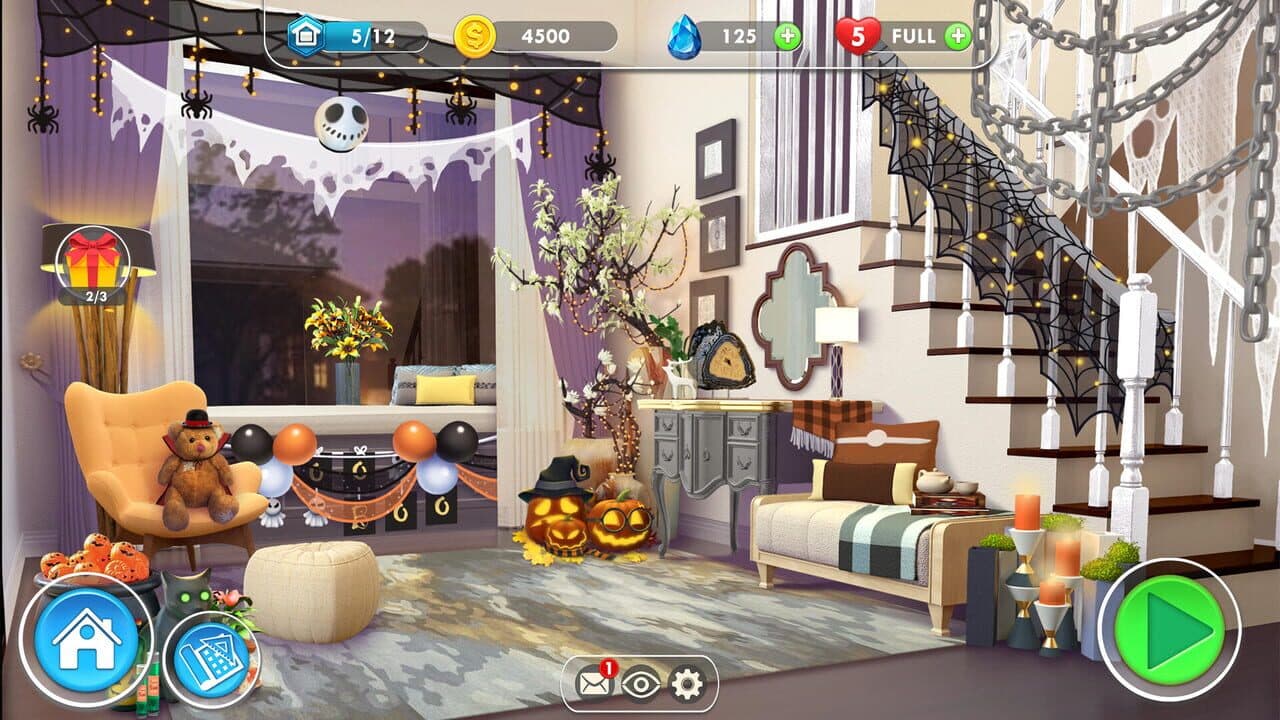 Home Designer Makeover Blast: Halloween screenshot 1