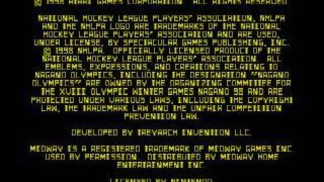 Olympic Hockey 98 screenshot 1