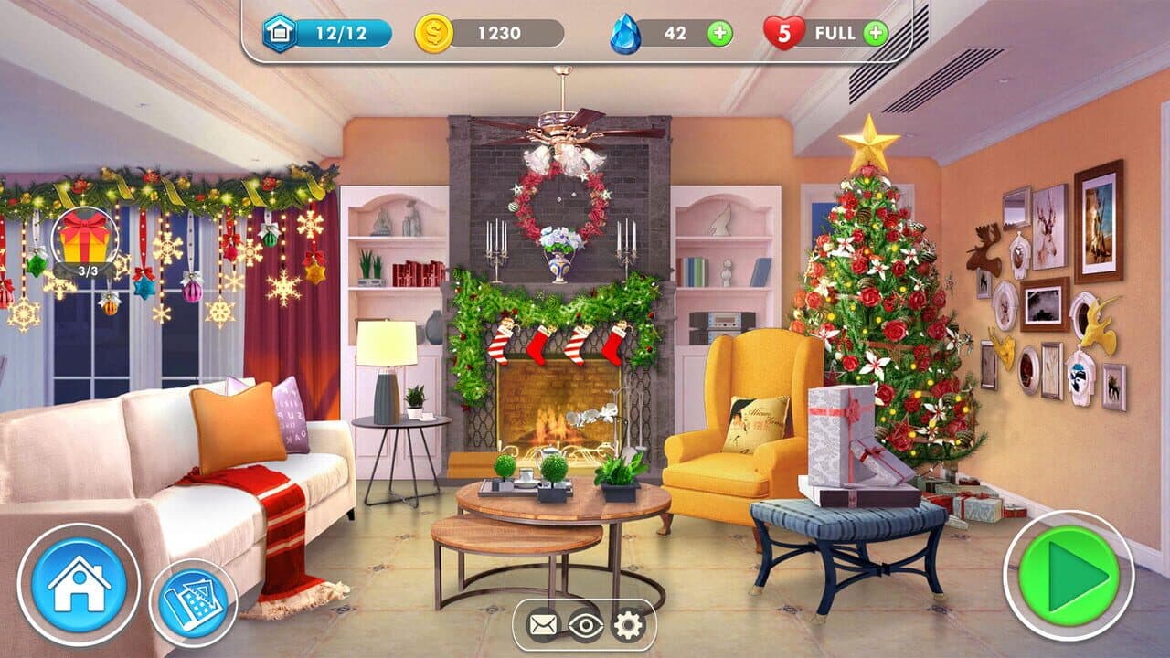 Home Designer Makeover Blast - Ryan's Christmas Living Room screenshot 1