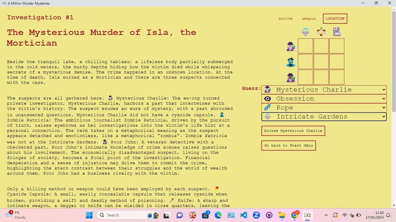 A Million Murder Mysteries screenshot 1