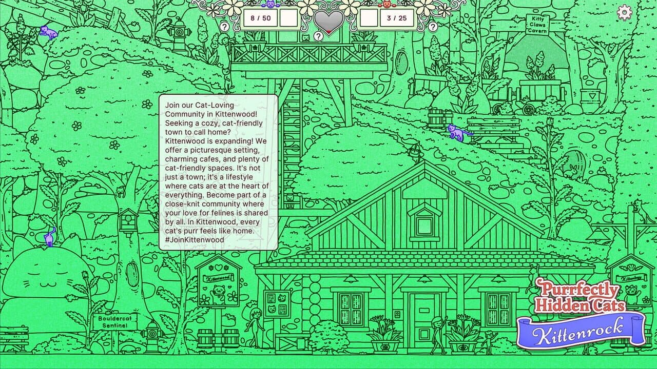 Purrfectly Hidden Cats: Kittenrock screenshot 1