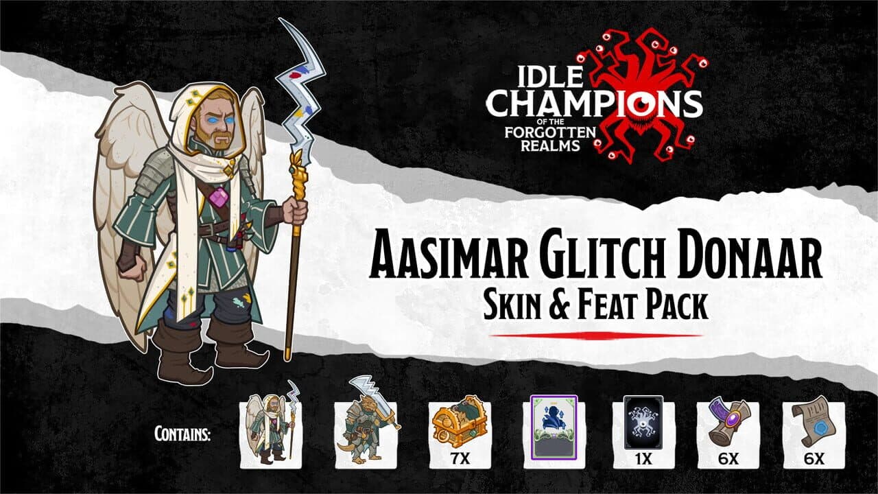 Idle Champions: Aasimar Glitch Donaar Skin & Feat Pack screenshot 1