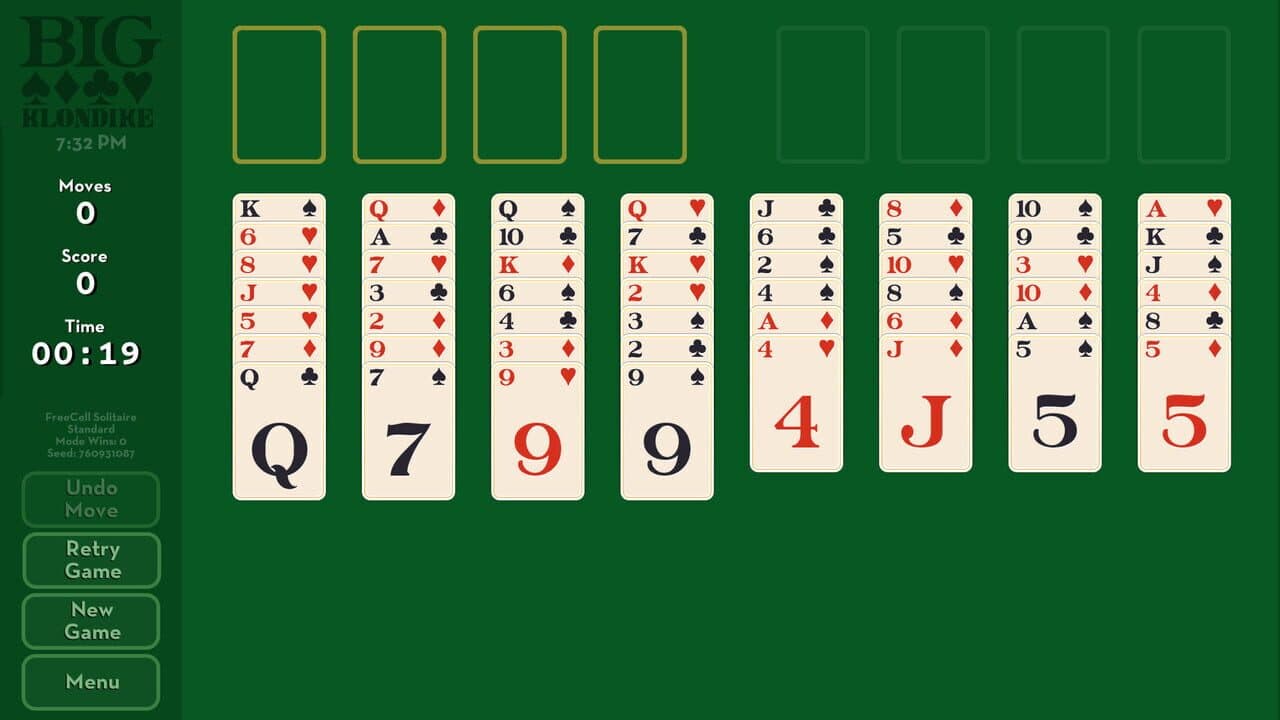 Big Klondike: FreeCell Solitaire screenshot 1