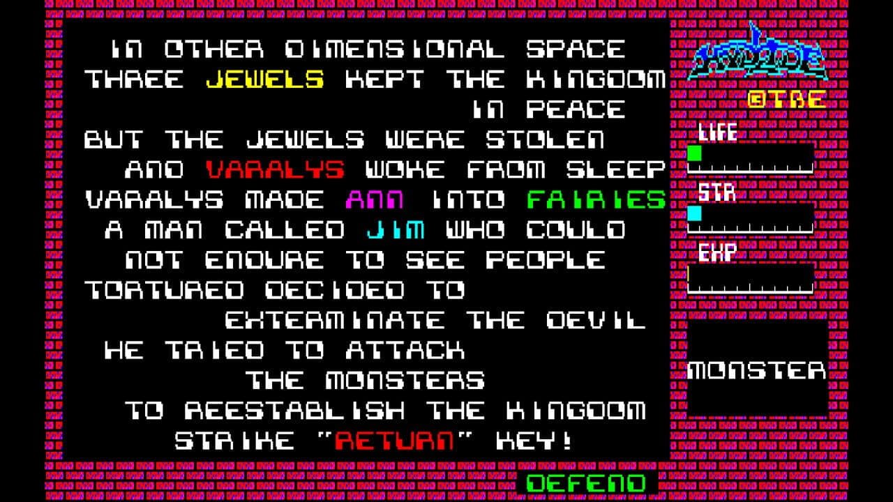 Eggconsole Xak PC-8801mkIISR screenshot 1