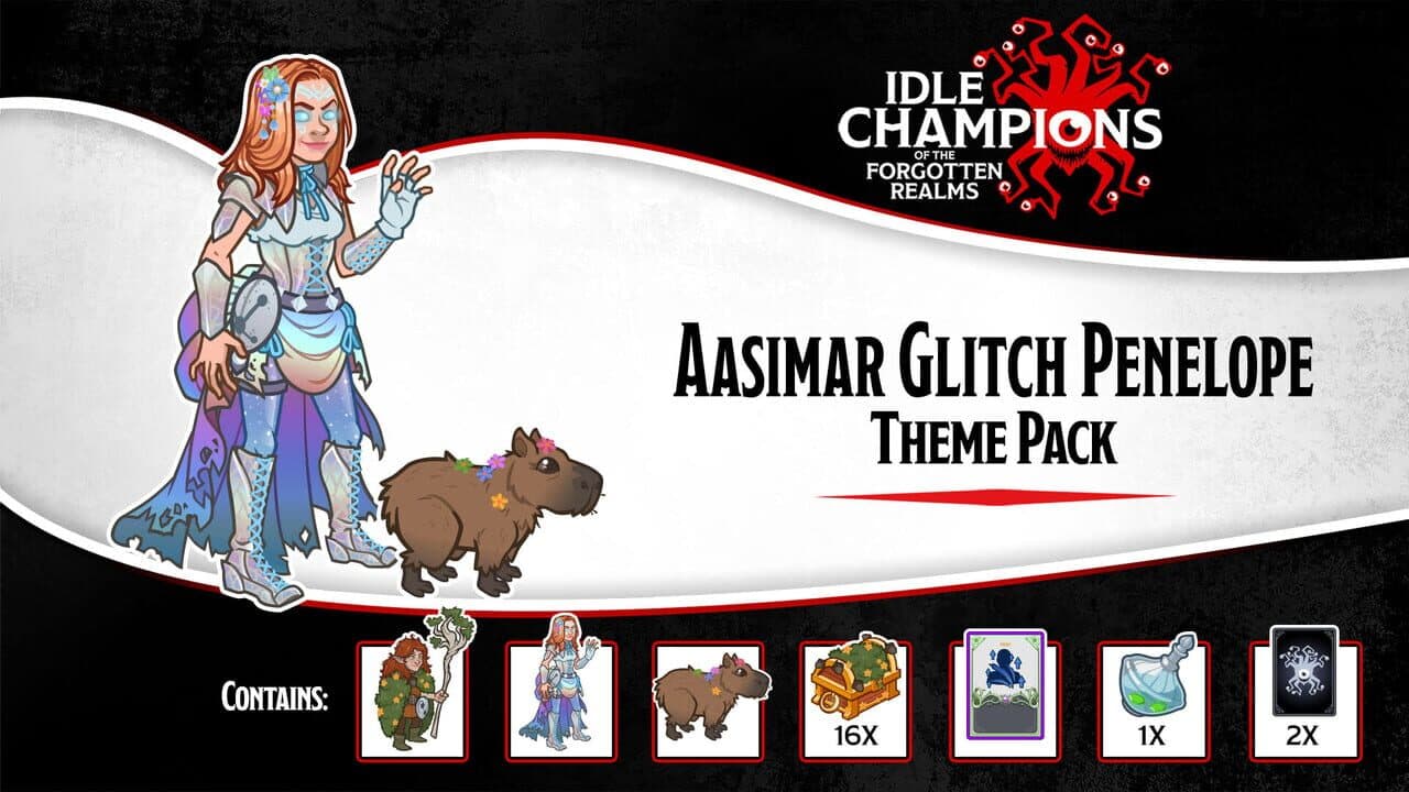 Idle Champions: Aasimar Glitch Penelope Theme Pack screenshot 1