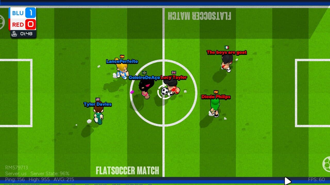 FlatSoccer: Online Soccer screenshot 1