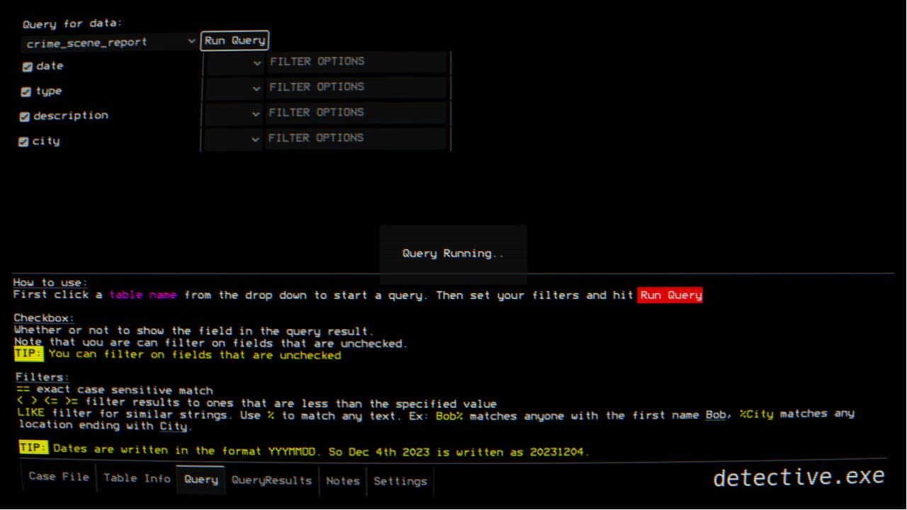 Detective.exe screenshot 1