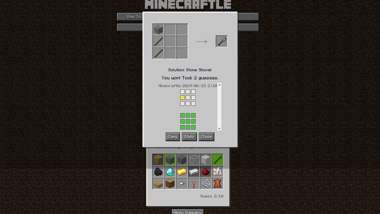 Minecraftle screenshot 1