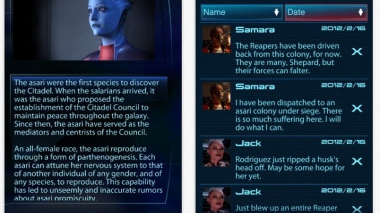 Mass Effect Datapad screenshot 1