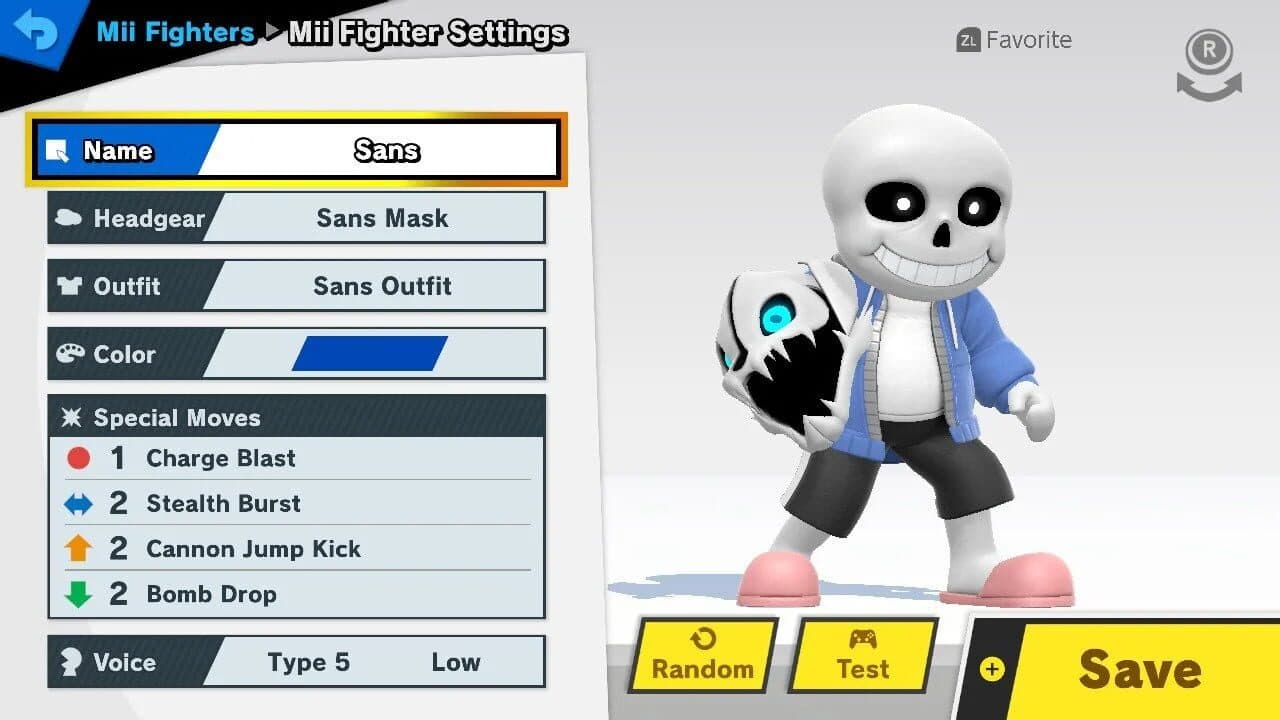 Super Smash Bros. Ultimate: Sans Mask + Outfit screenshot 1
