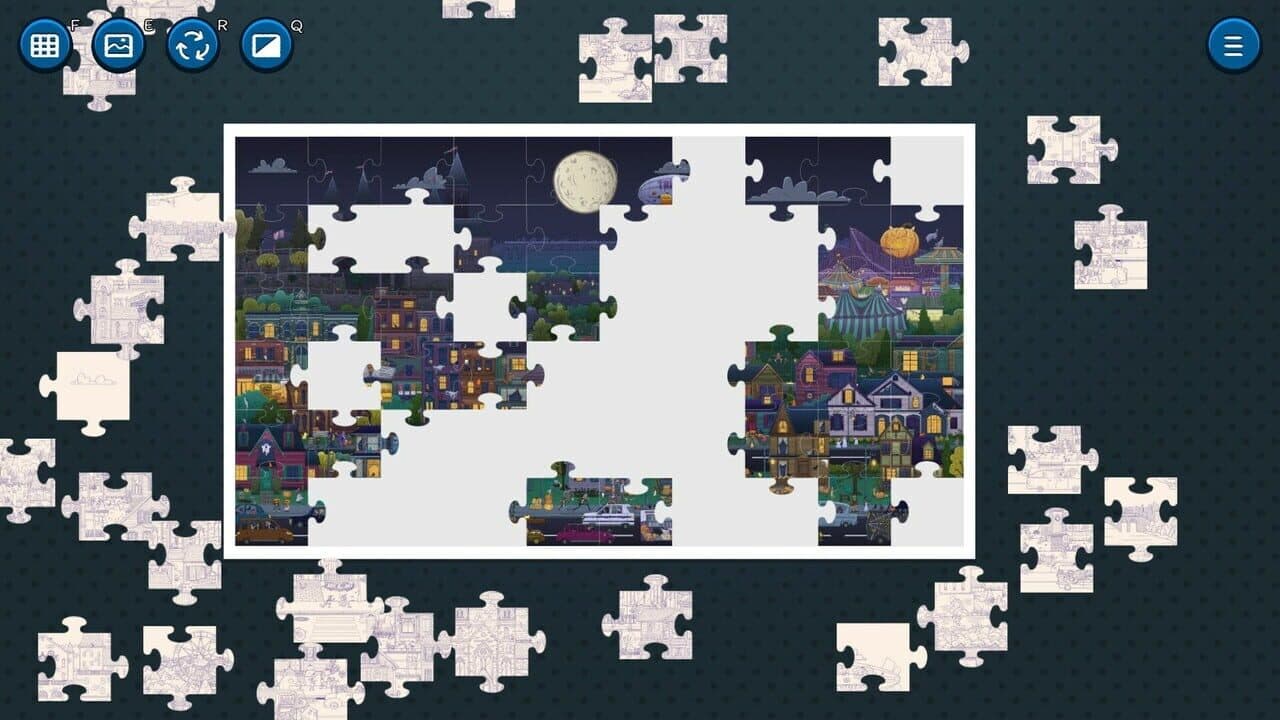 Hidden Cats in Jigsaw Puzzle: Spooky Town thumbnail 2