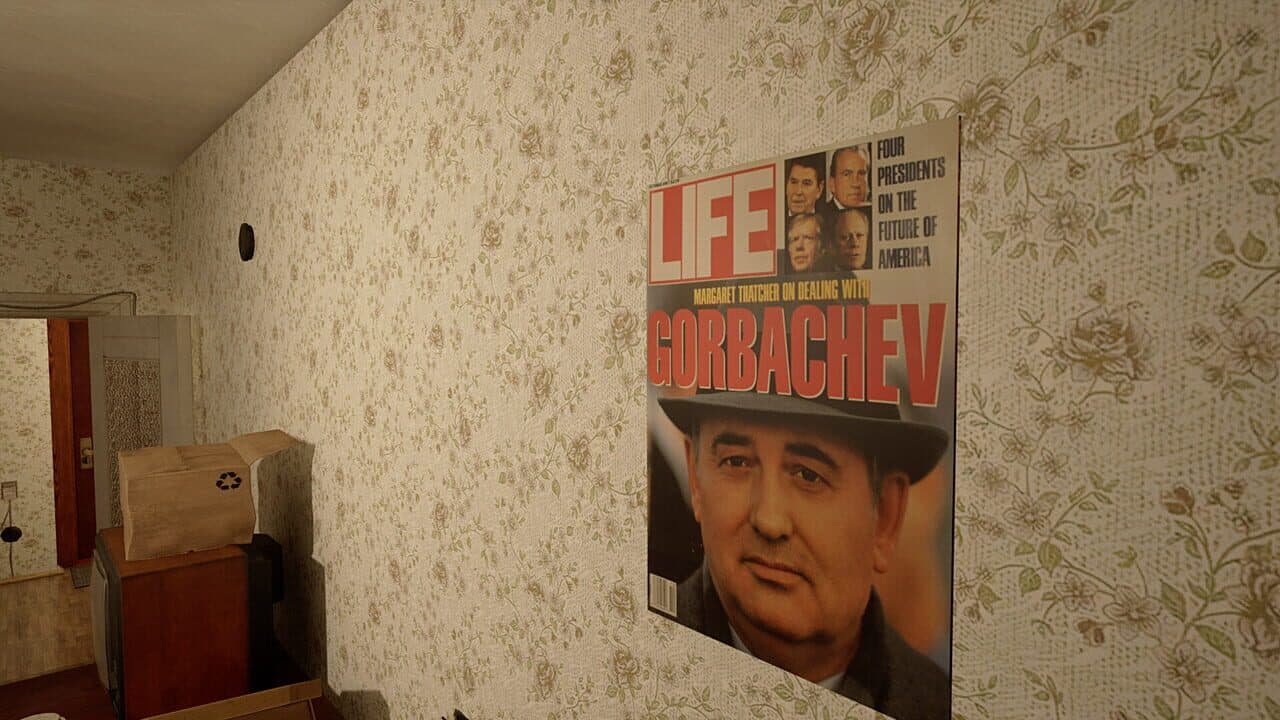 Russian Train Trip 3: Gorbachev's Posters In The Apartment screenshot 1