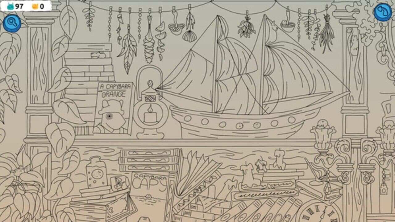 Hidden Capybaras with Orange in the Whimsical Library thumbnail 12