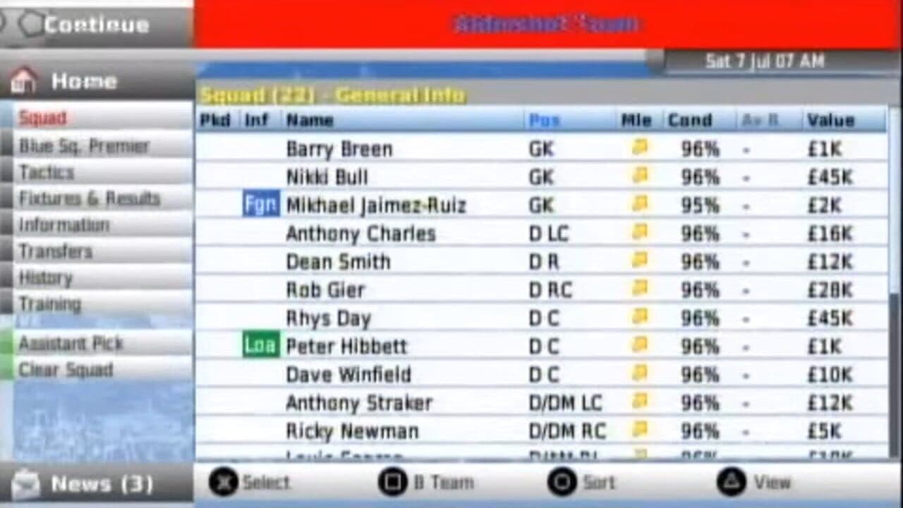 Football Manager Handheld 2008 screenshot 1