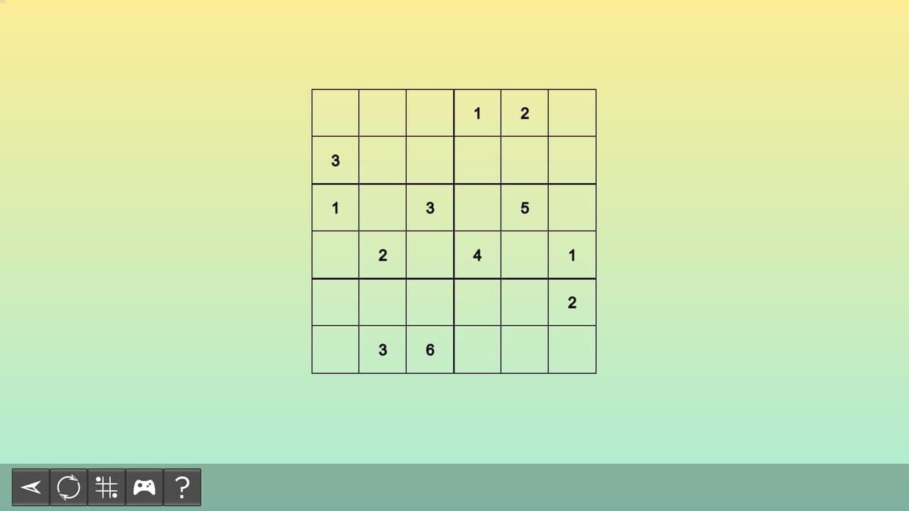 My Sudoku: Classic 6x6 Easy 4 screenshot 1