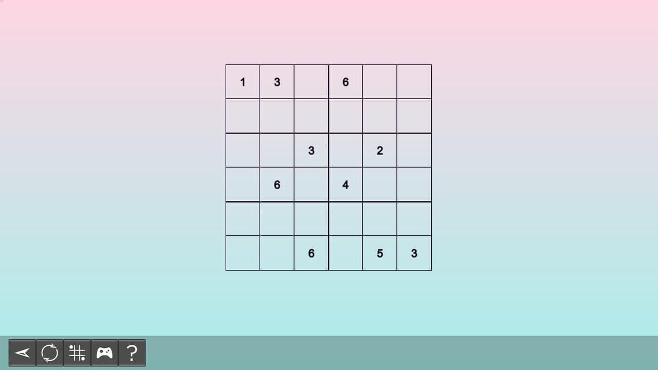 My Sudoku: Classic 6x6 Medium 1 screenshot 1
