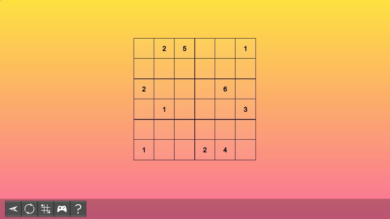My Sudoku: Classic 6x6 Medium 6 screenshot 1