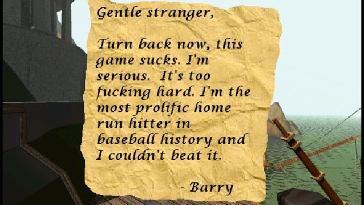 Barry Bonds enter the world of Myst screenshot 1