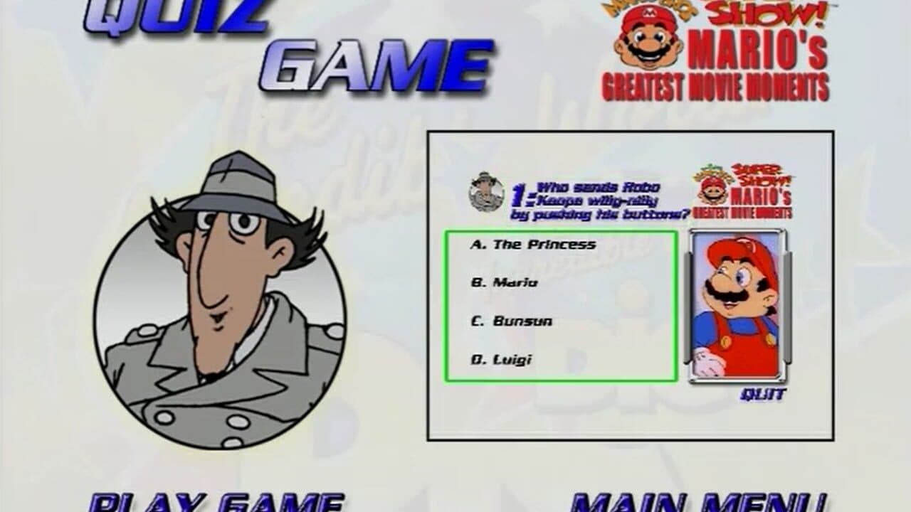 The Super Mario Bros. Super Show: Mario's Greatest Movie Moments - Quiz Game screenshot 1