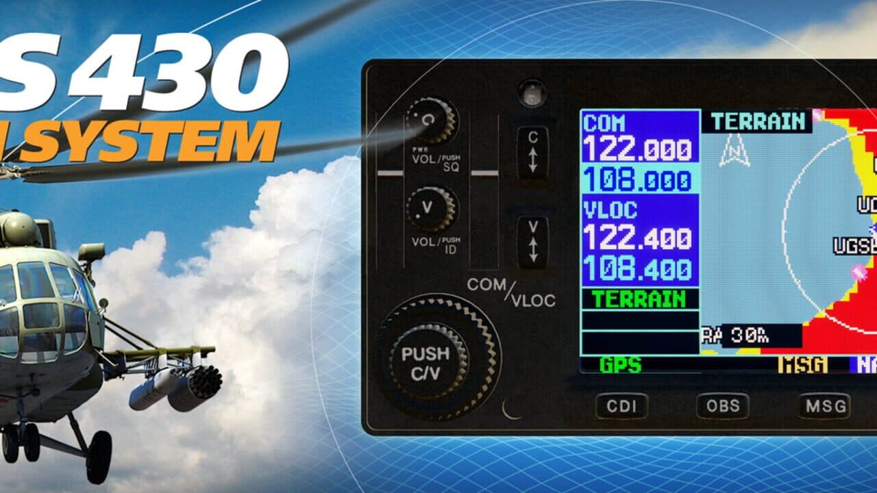 DCS World: NS 430 Navigation System for Mi-8MTV2 Cockpit screenshot 1