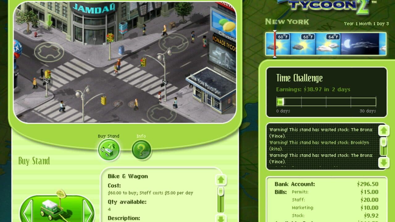 Lemonade Tycoon 2: New York Edition screenshot 1