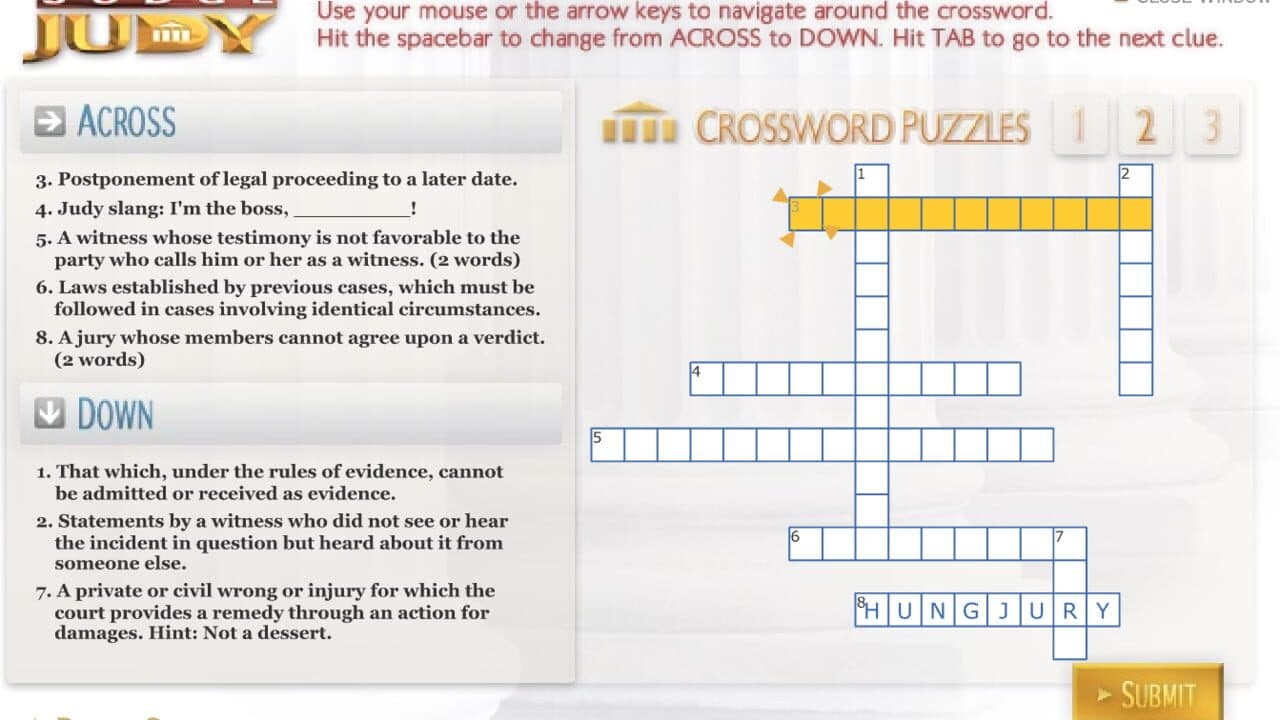 Judge Judy: Crossword Puzzles screenshot 1