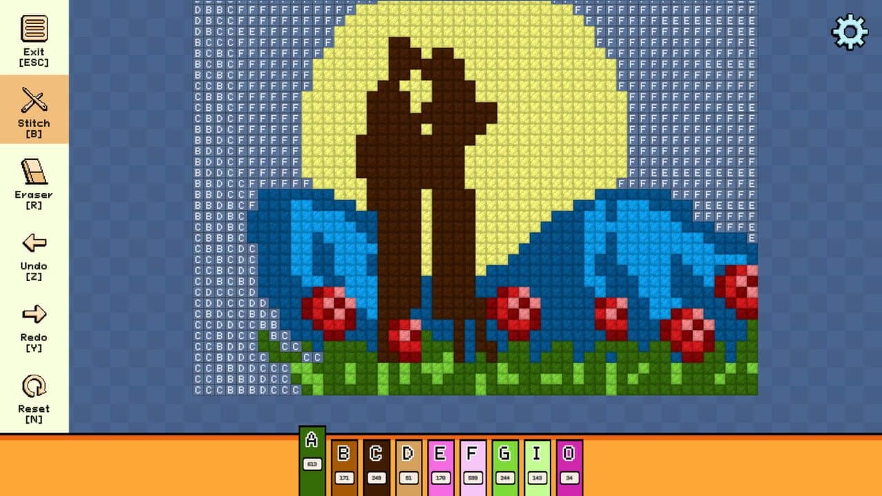 Pixel Cross Stitch: Color by Number - Valentine's Day Pack screenshot 1