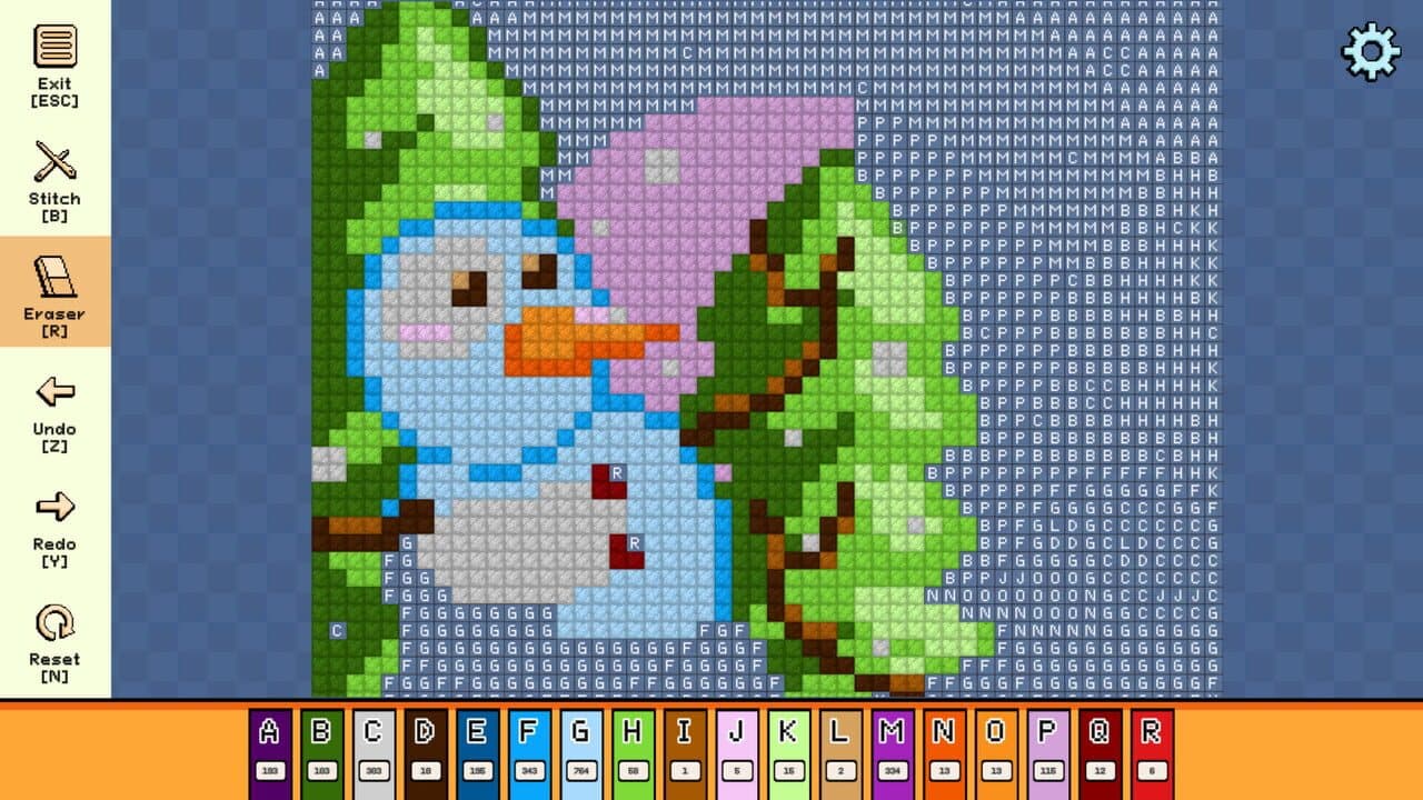 Pixel Cross Stitch: Color by Number - Winter Pack 3 screenshot 1