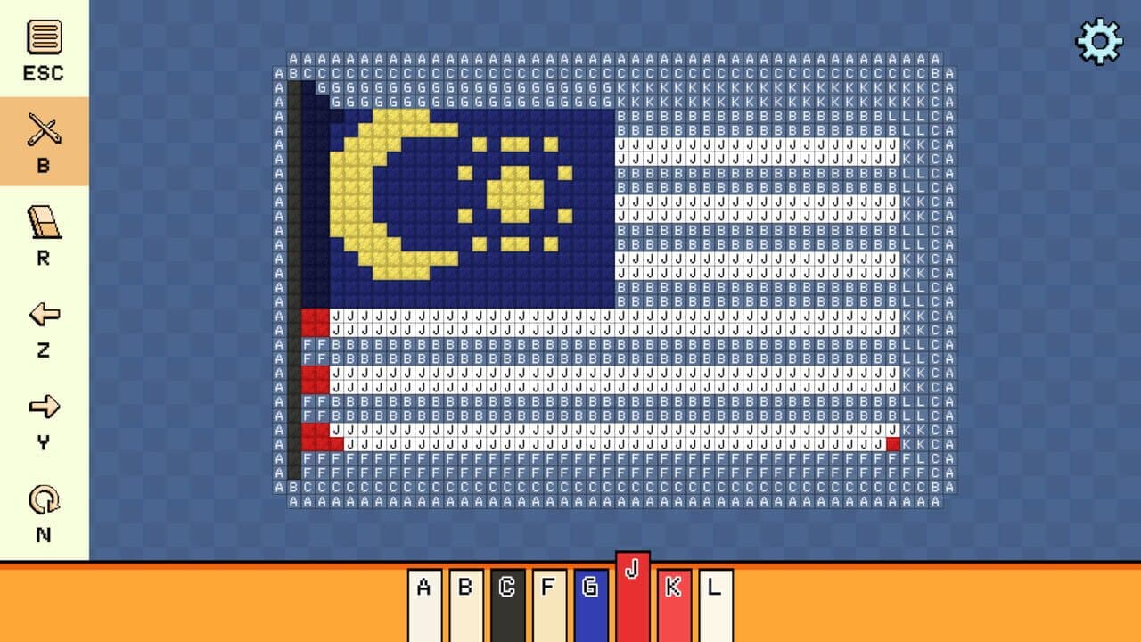 Pixel Cross Stitch: Color by Number - Flags Pack screenshot 1