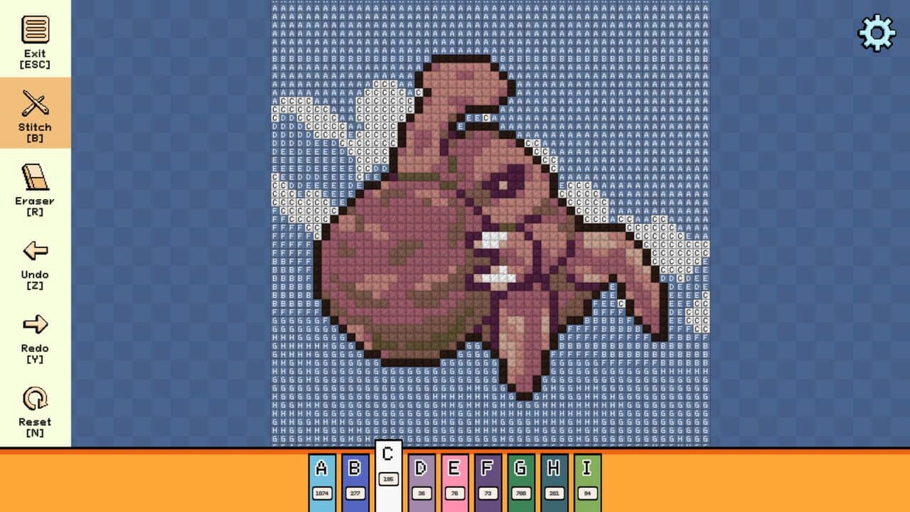 Pixel Cross Stitch: Color by Number - Menacing Monsters Pack screenshot 1