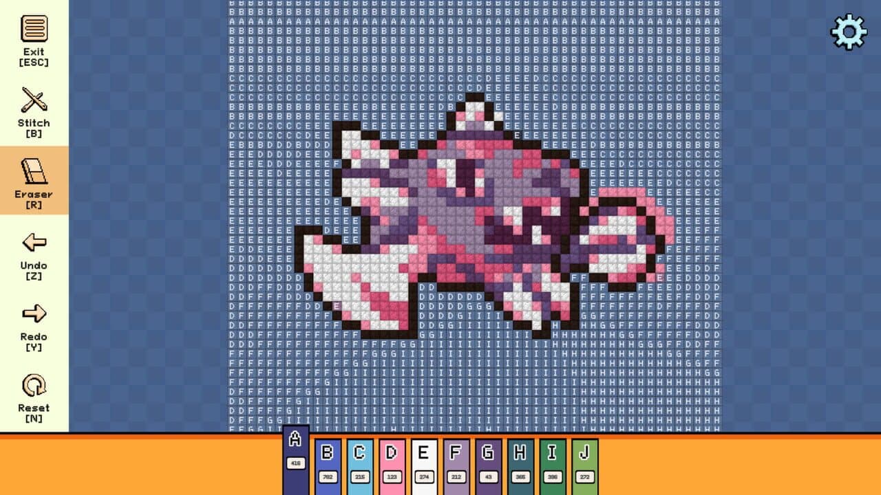 Pixel Cross Stitch: Color by Number - Menacing Monsters Pack thumbnail 4