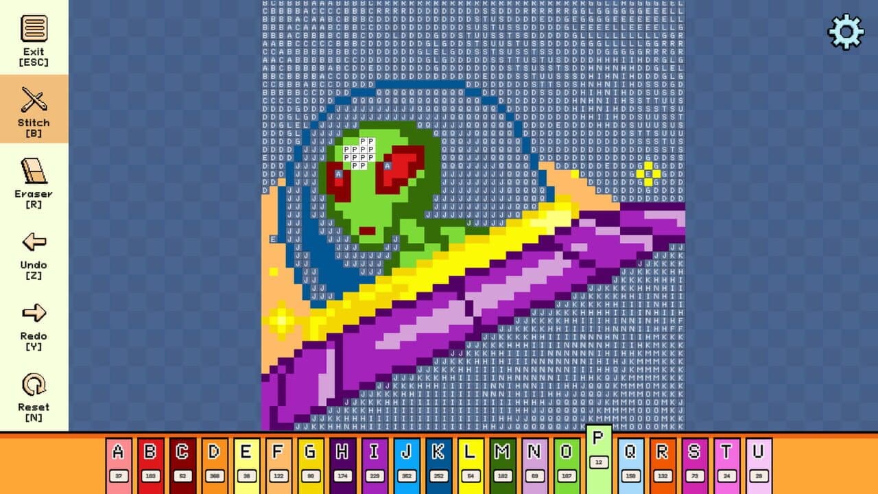 Pixel Cross Stitch: Color by Number - Alien Worlds Pack 3 screenshot 1