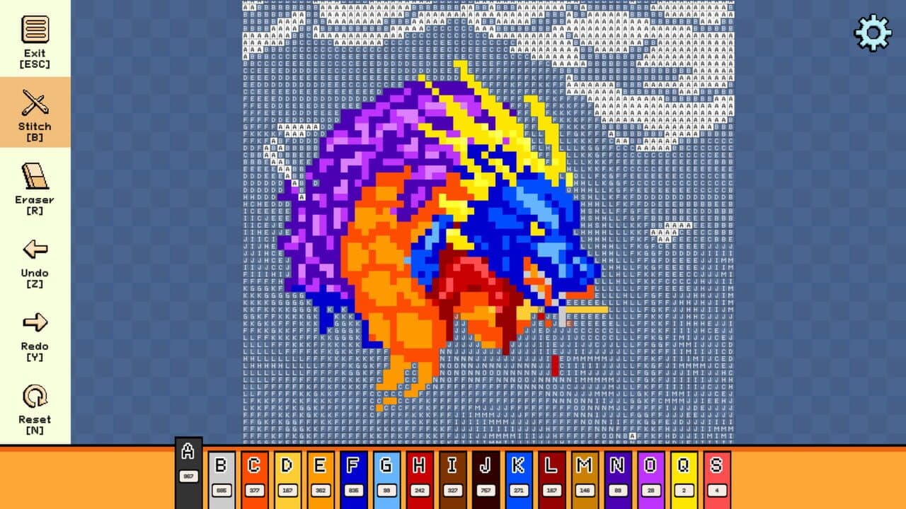 Pixel Cross Stitch: Color by Number - Mythical Monsters Pack screenshot 1