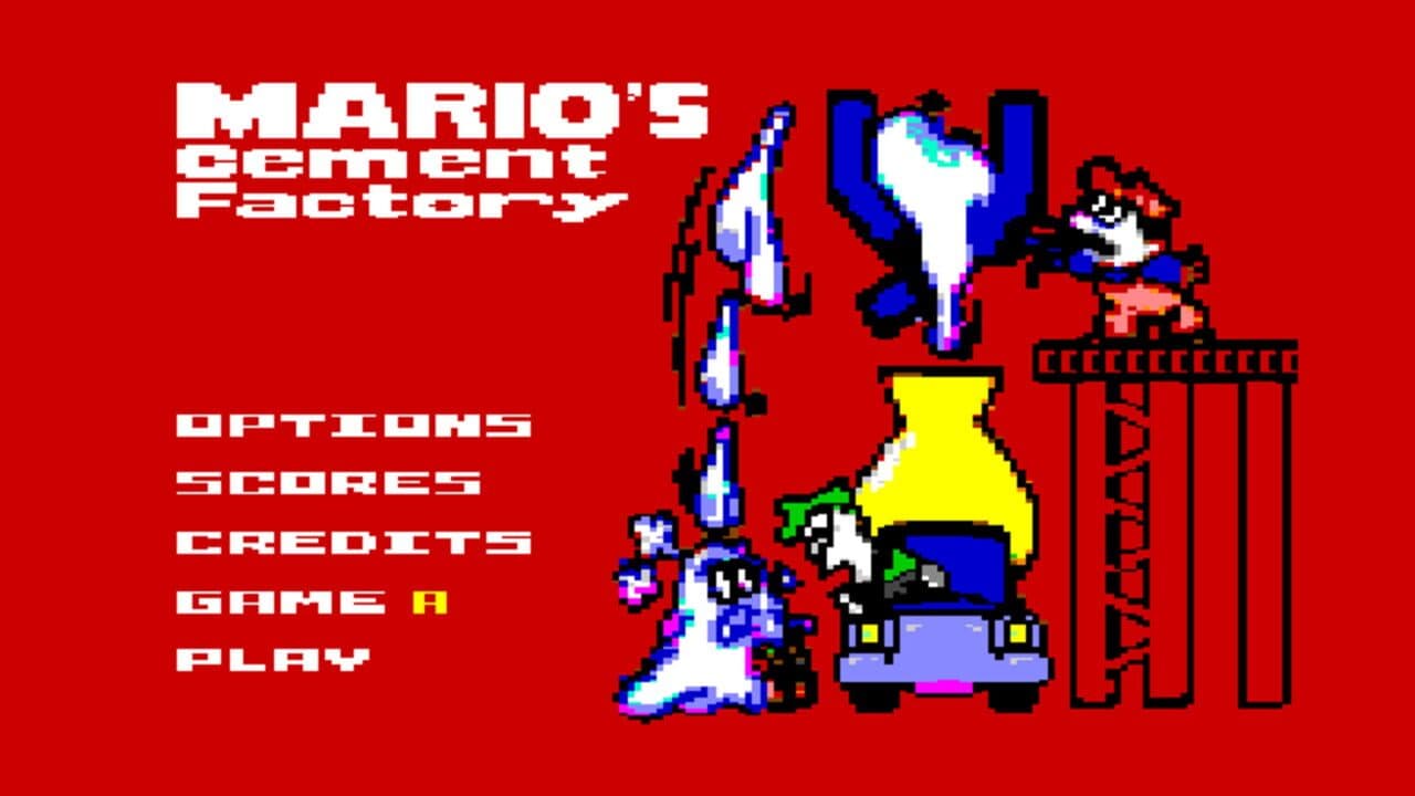 Mario's Cement Factory C64 screenshot 1