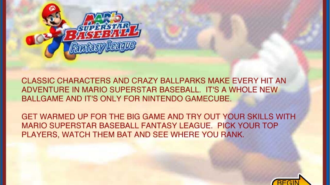 Mario Superstar Baseball Fantasy League screenshot 1