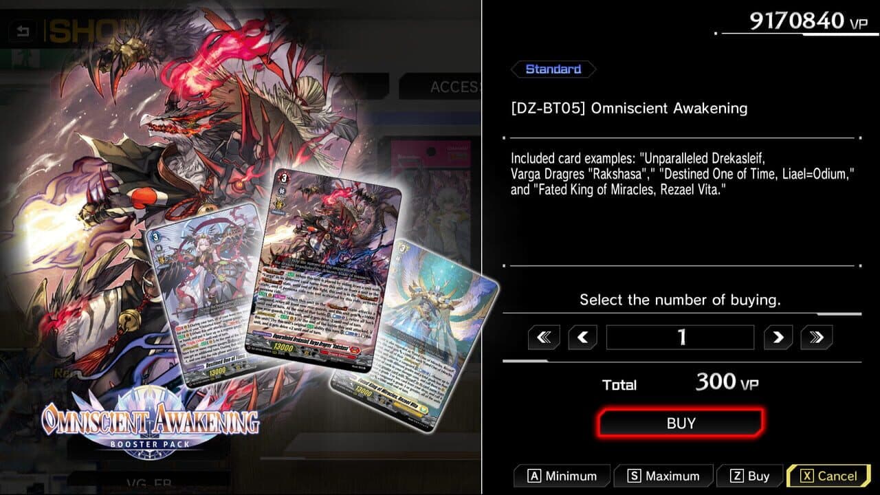 Cardfight!! Vanguard: Dear Days 2 - Card Unlock Vol.2 DZ-BT05 Omniscient Awakening thumbnail 2